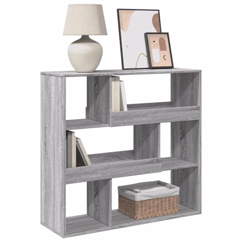 Berkfield Home Grey Sonoma Room Divider in Engineered Wood, W/D/H: 100 x 33 x 94.5 cm – 3