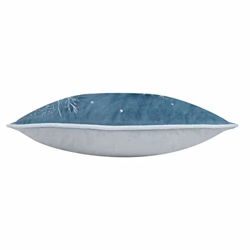 Furn Arcticus Noel Blue Velvet Rectangular Cushion W/D/H: 50 x 30 x 1 cm – 2