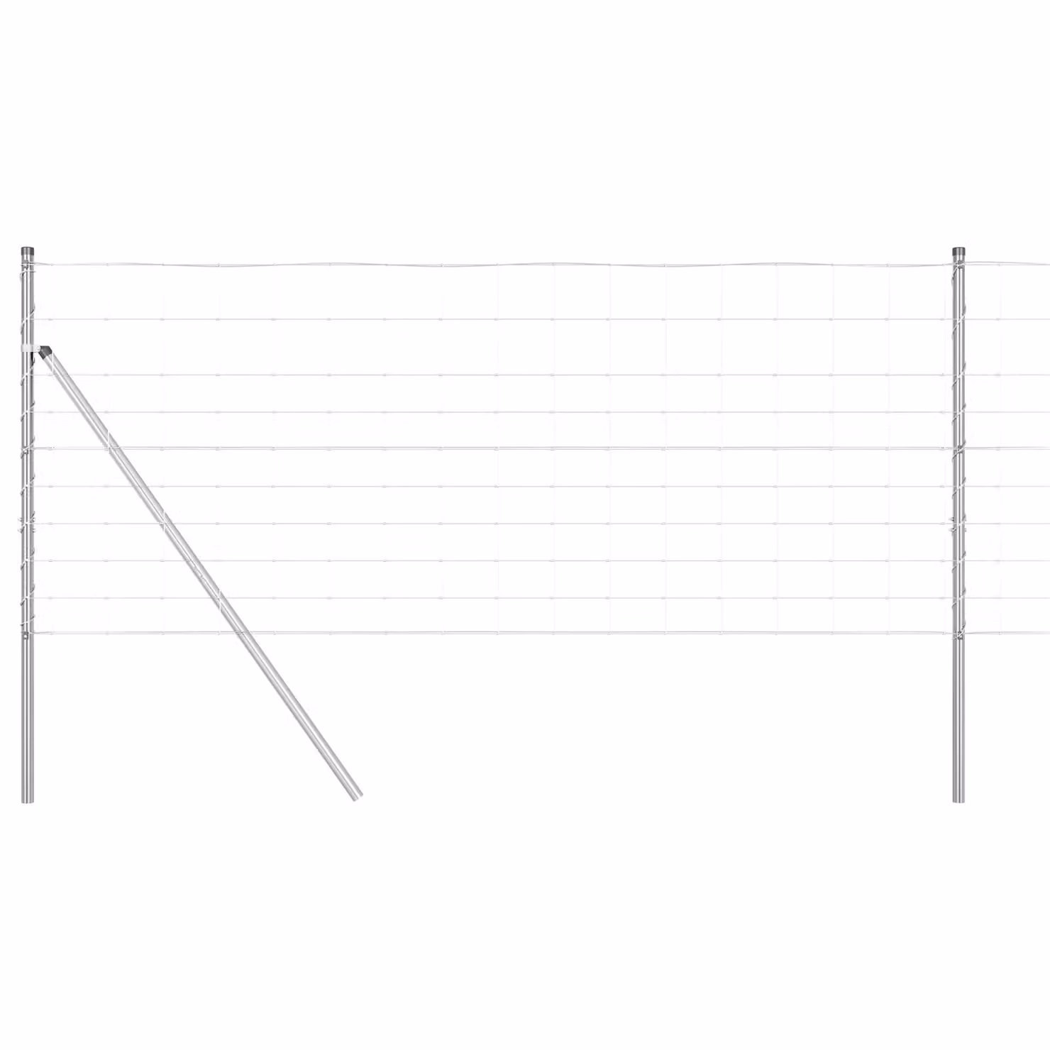 Berkfield Home Field Fence, Galvanised Steel, Silver, 1 x 25 m – 2