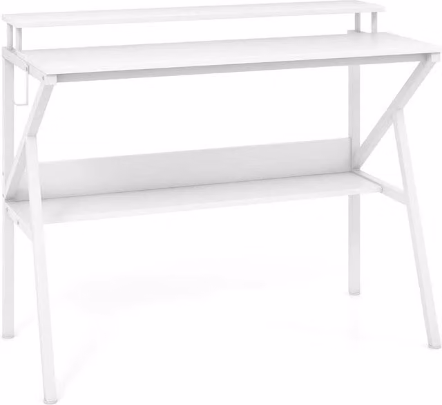 KORVIXA Modern Space Saving Computer Desk in White