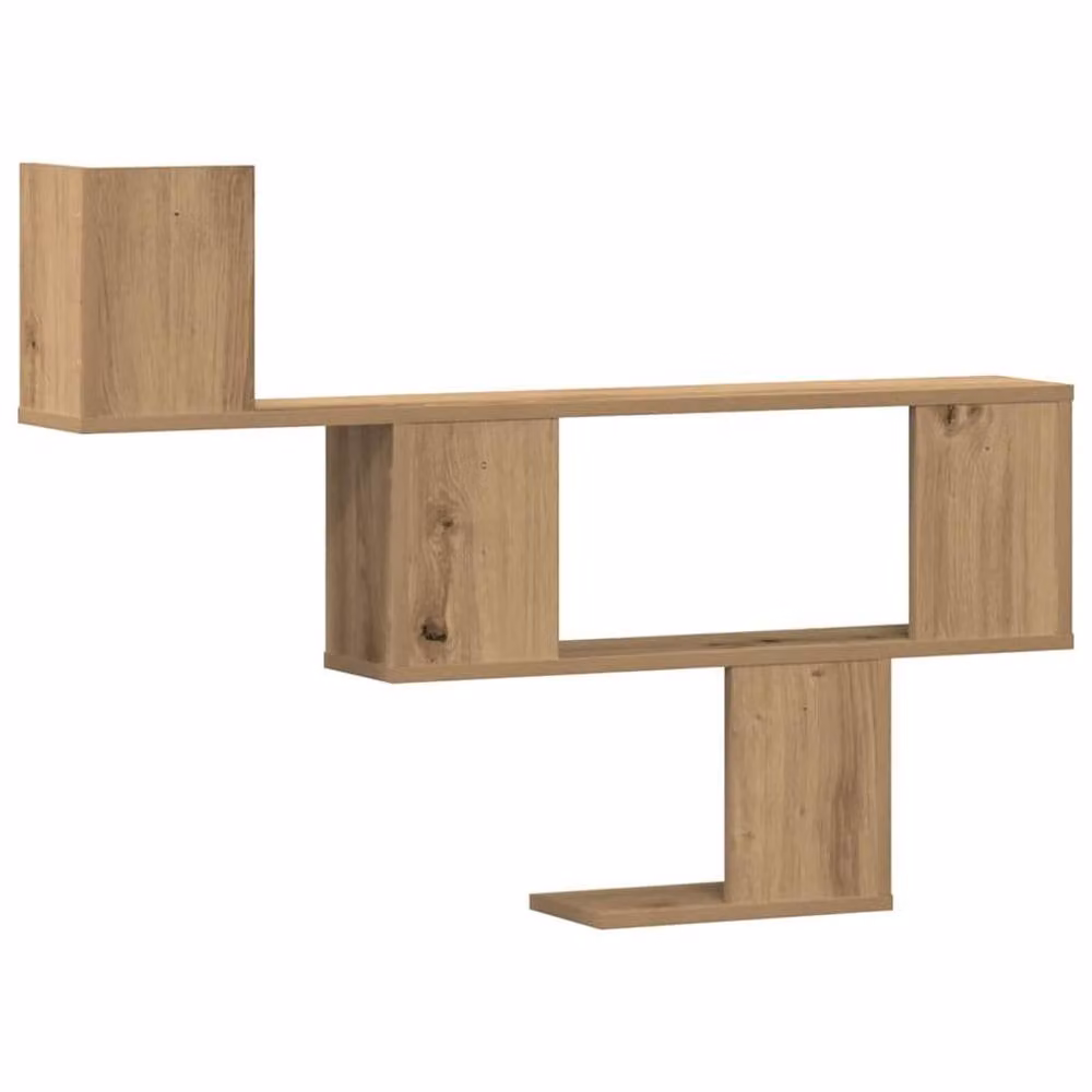 Berkfield Home Artisan Oak Wall Shelf in Brown, W/D/H: 100 x 15 x 70 cm – 2