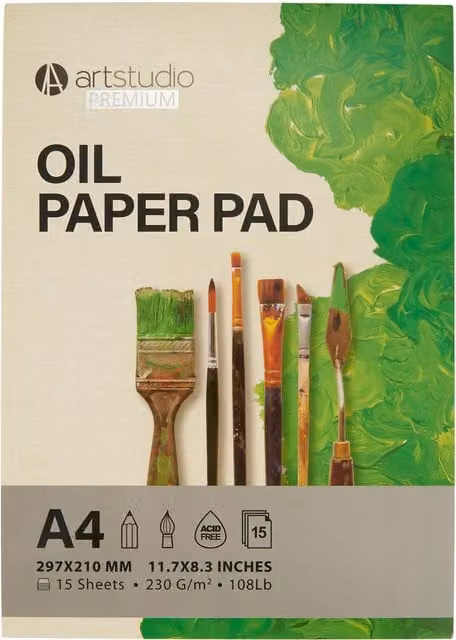 Art Studio Multicolour Oil Paper Pad, A4