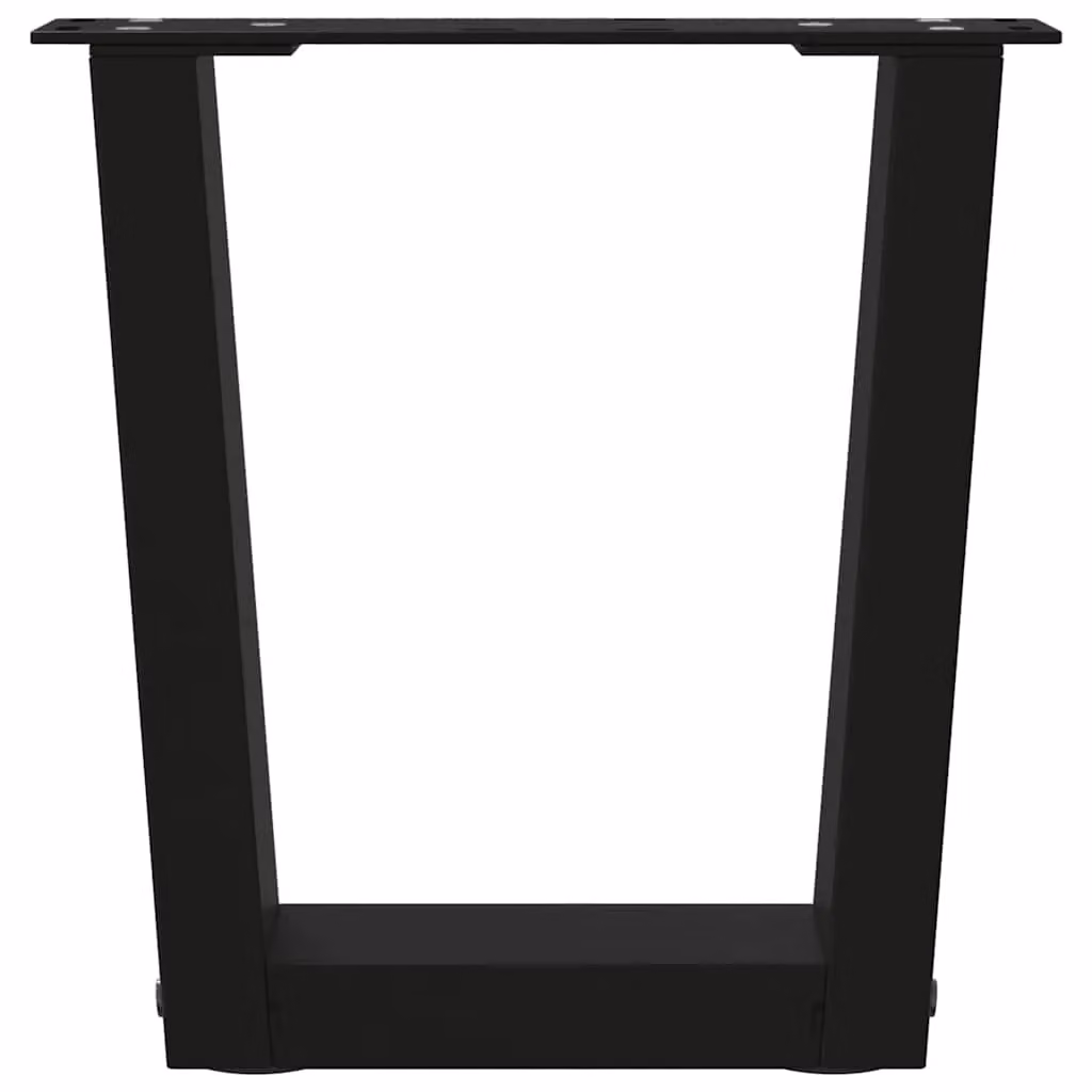 Berkfield Home V-Shape Dining Table Legs, 2 Piece Set, Black Matt Steel, W: 30 cm – 4