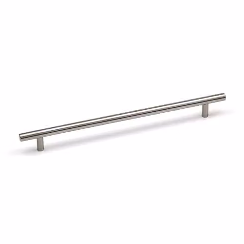 Brushed Nickel Aluminium T-Bar Cabinet Handle, Silver, 256mm – 1