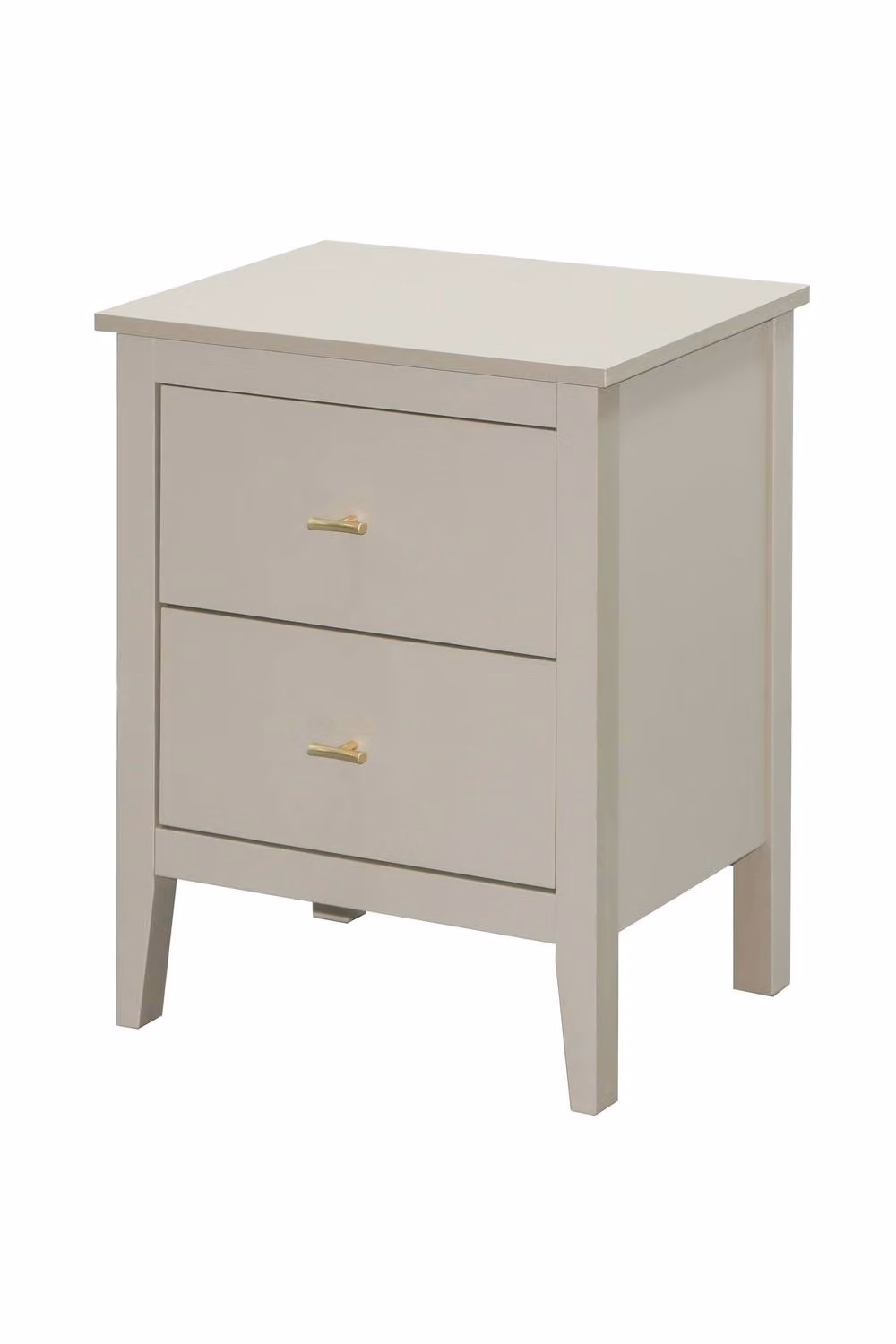 Home Source Grace 2 Drawer Bedside Cabinet in Beige – 3