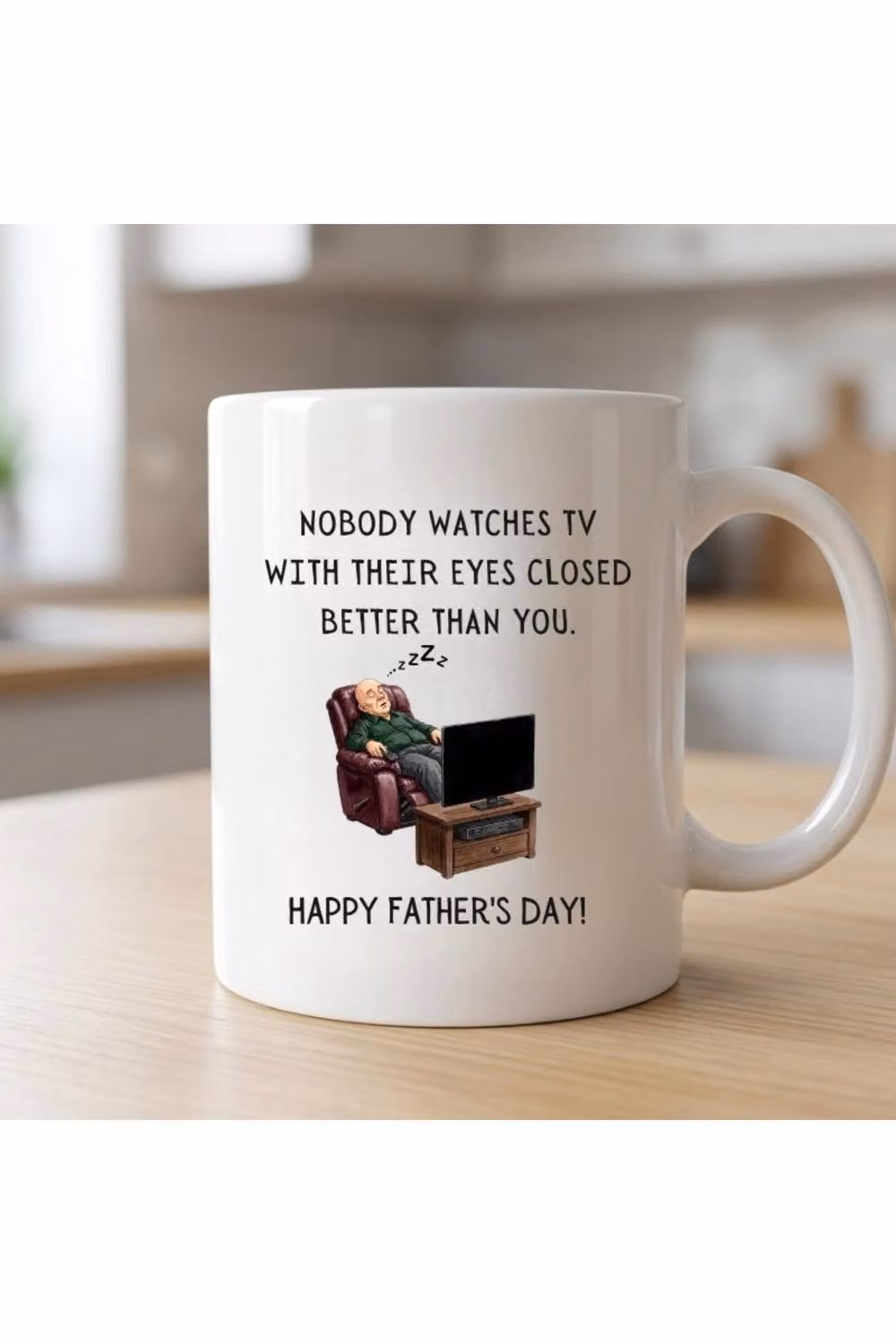 Dyzi Funny Dad Ceramic Mug in White – 4