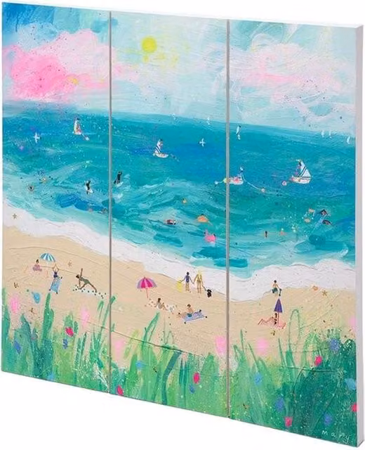 Mary Donald The Best Day Square Wood Plaque in Multicolour