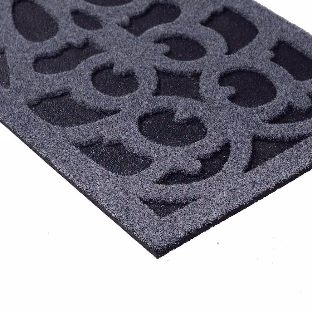 Nicoman Victorian Style Indoor Door Mat, Grey, W/D/H: 75 x 25 x 1 cm – 2