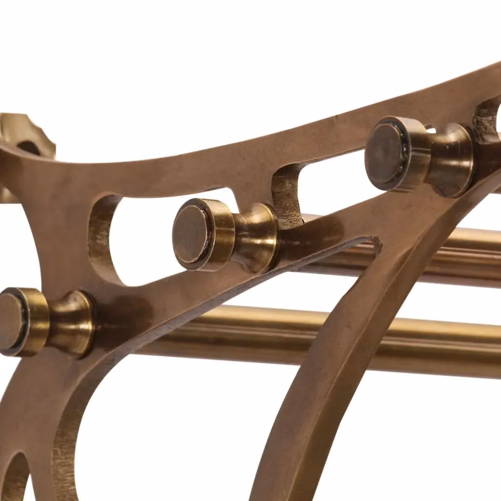 Berkfield Home Wall Mounted Aluminium Luggage Rack with Coat Hangers in Matt Brown – 3