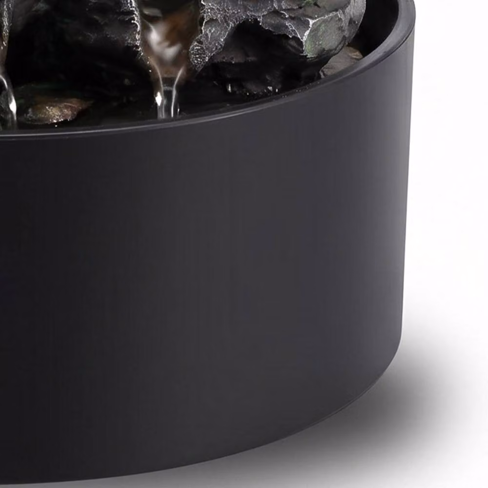Spector Tabletop Indoor Water Feature with Rotating Glass Ball and LED Light in Grey – 7