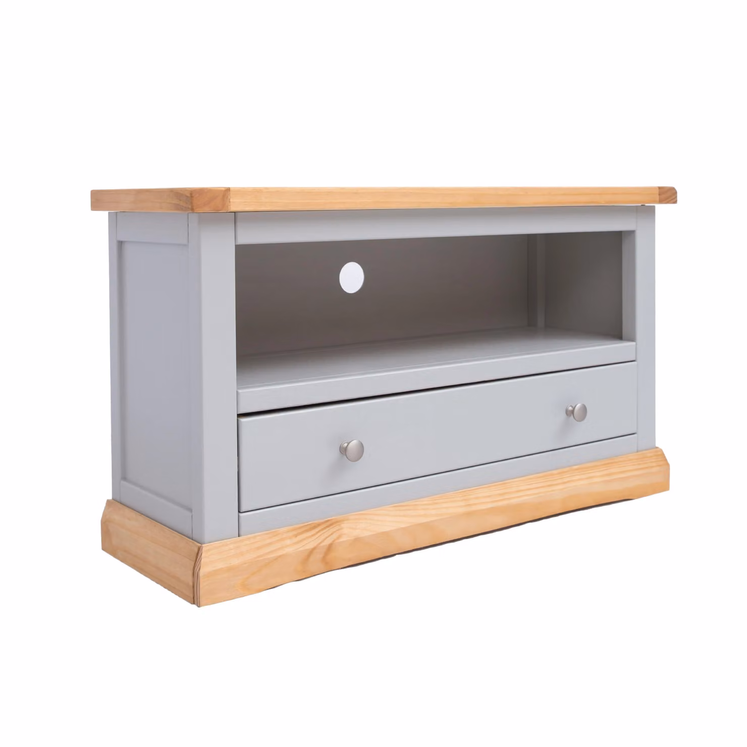 Cabinet Bits Bomporto Grey 1 Drawer Pine Wood TV Cabinet – 2