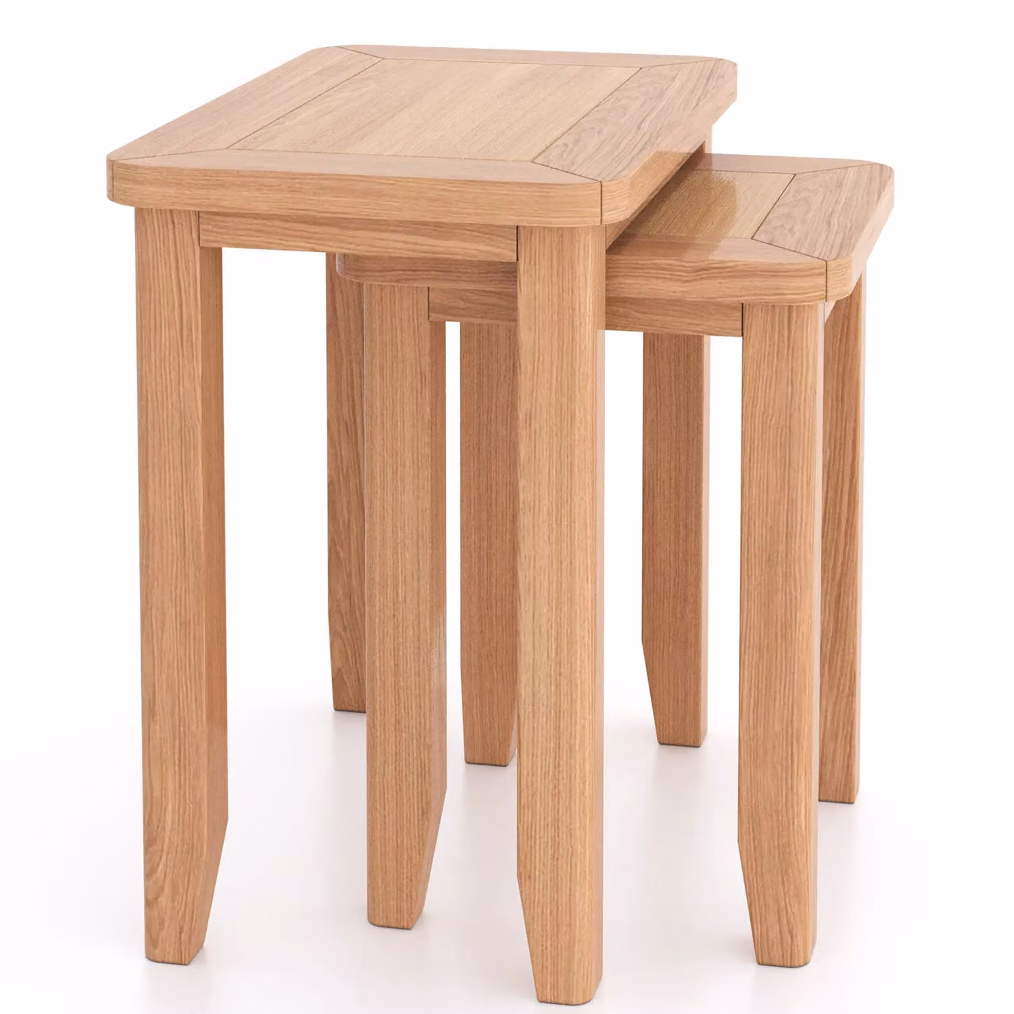 Rest Relax Windham Nest of 2 Tables in Natural Oak Brown – 2