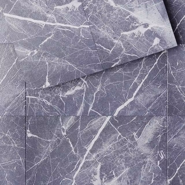 Komore 16-Piece Click-Lock Stone Look PVC Flooring in Grey and White Crackle