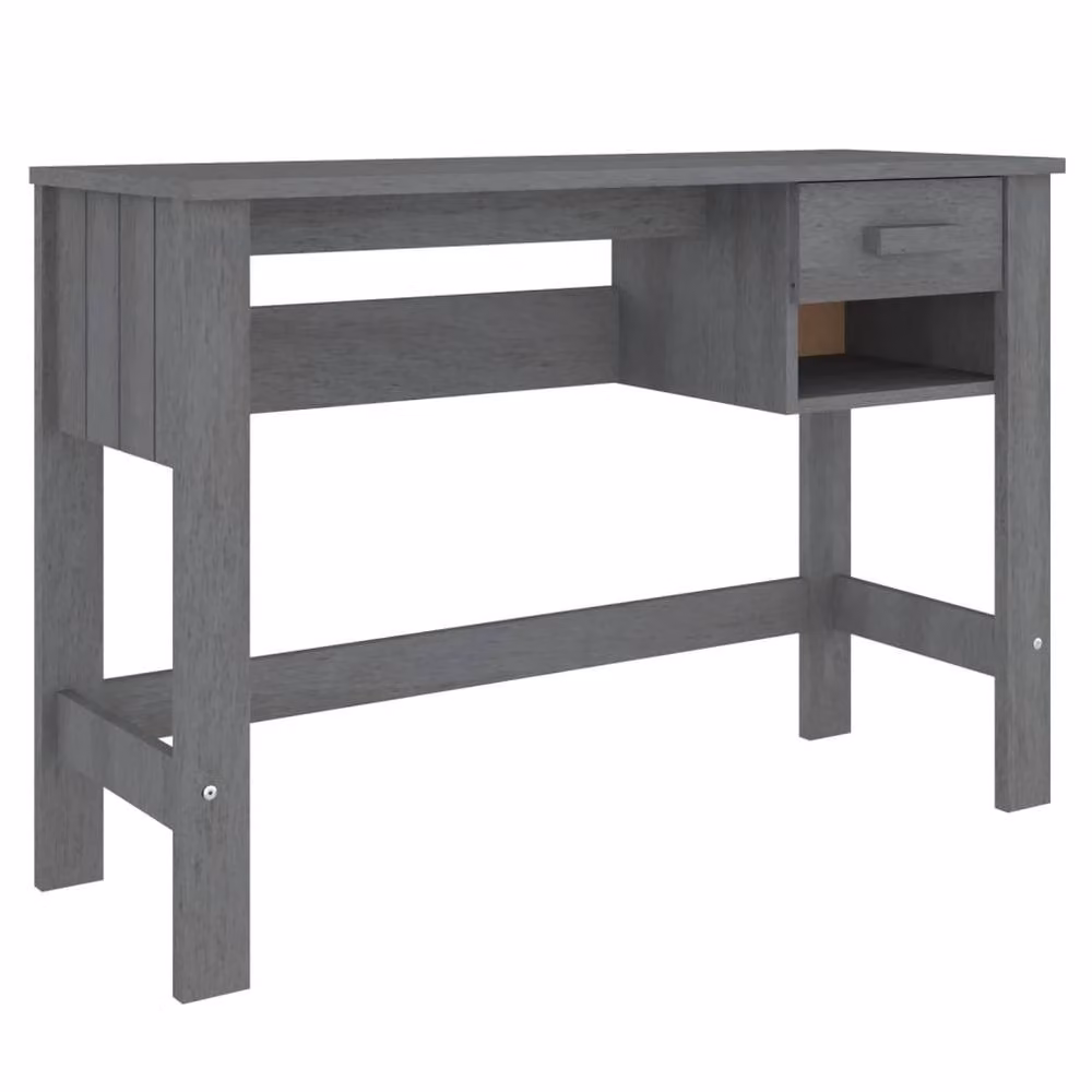 Berkfield Home HAMAR Decorative Writing Desk in Dark Grey Solid Pine Wood, W/D/H: 110 x 40 x 75 cm – 2