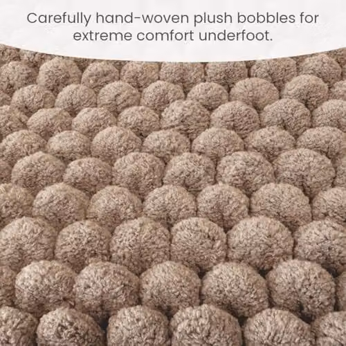 Allure Bath Fashions Luxury Chunky Bobble Bath Mat in Mocha, Non-Slip and Quick-Drying, W: 50 cm, D: 80 cm – 4