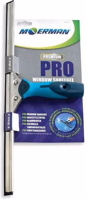Moerman PRO Window Squeegee Premium Grip, 45 cm, Blue/Multicolour – 1