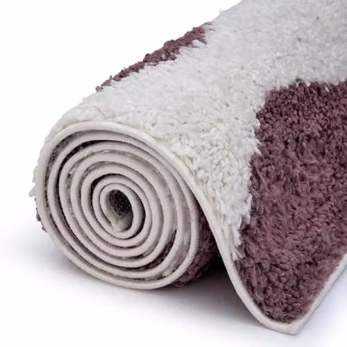 THE RUGS Soft Shaggy Area Rug in Purple with Modern Animal Print Design, W: 80 cm, L: 300 cm – 6