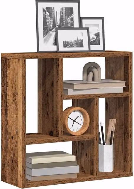 Berkfield Home Old Wood Wall Shelf in Brown, W/D/H: 45 x 16 x 45 cm – 1