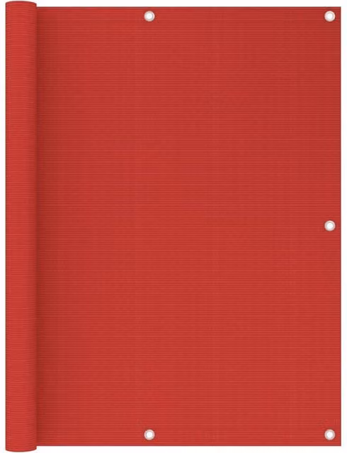 Berkfield Home Red HDPE Balcony Screen W: 120 cm, H: 400 cm