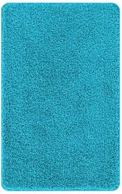 Berkfield Home Rectangular Non-Slip Bath Mat in Turquoise, W: 50 cm, L: 80 cm