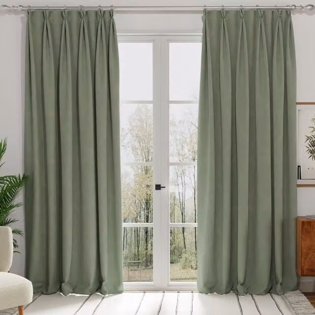 Terrys Modena Recycled Made to Measure Blackout Curtain Leaf in Green