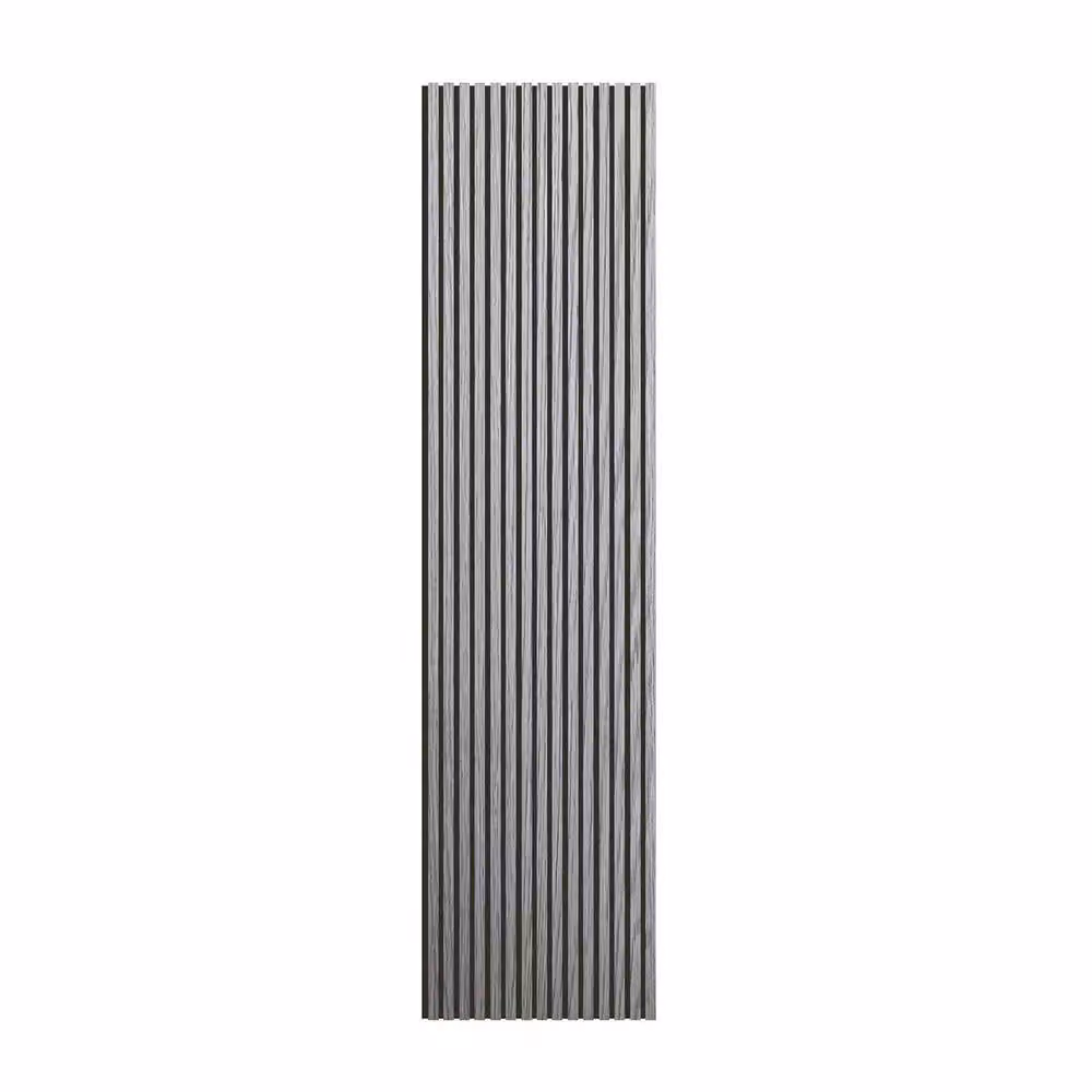 ENER-J Linear Acoustic MDF Wall Panels in Dark Brown Wood Grain, Pack of 2, W: 60 cm, H: 240 cm – 2