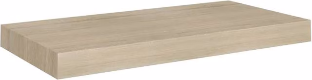 Berkfield Home Floating Wall Shelf in Light Oak MDF, W: 50 cm, D: 23 cm, H: 3.8 cm