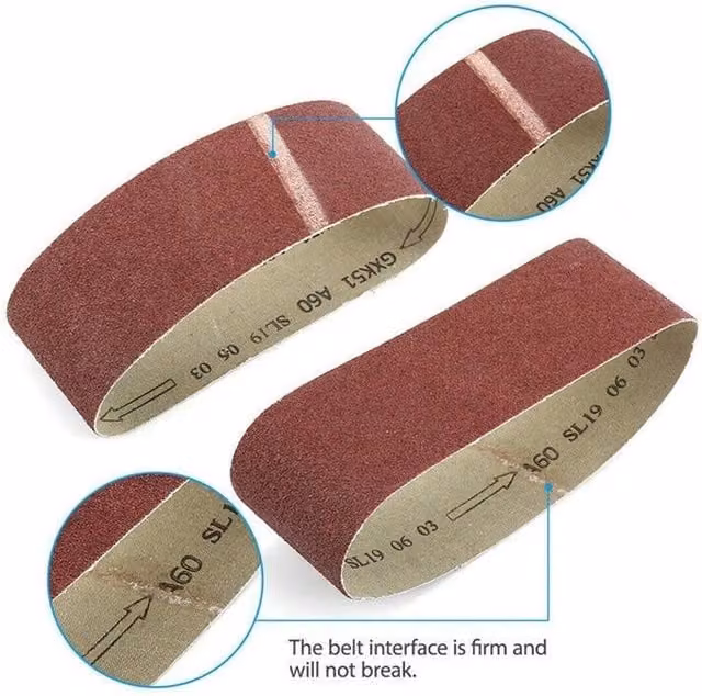 Nordara 24 Pack Mixed Grit Sanding Belts 60-120, W: 7.5 cm x L: 53.3 cm, Brown – 1