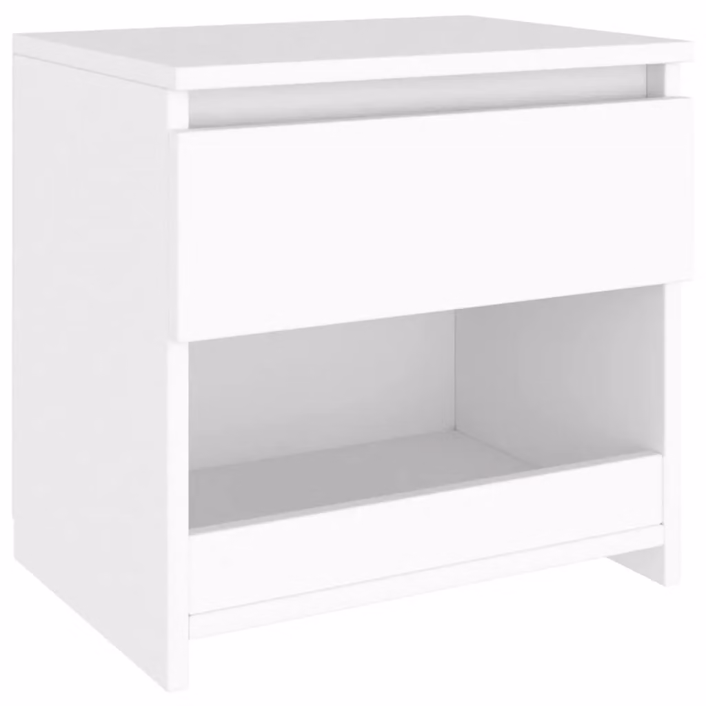 Berkfield Home White Bedside Cabinet in Engineered Wood W/D/H: 40 x 30 x 39 cm – 2