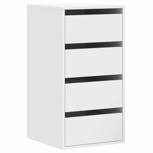 vidaXL Corner Chest of Drawers in White, W/D/H: 40 x 41 x 76 cm