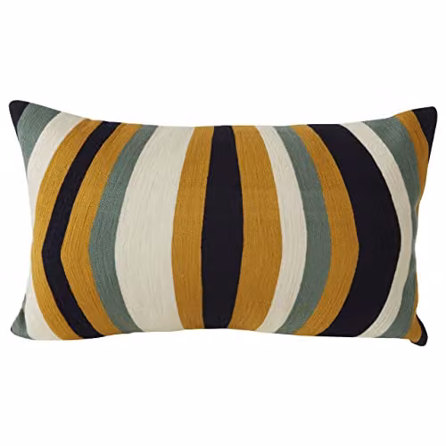 Orsina Bosie Ozella Striped Modern Rectangular Cotton Cushion, Multicolour, W: 50 cm, D: 30 cm, H: 30 cm – 2