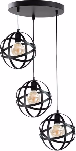 Netlighting Pola Cluster Pendant Ceiling Light, Black, Diameter: 35 cm, 3x E27