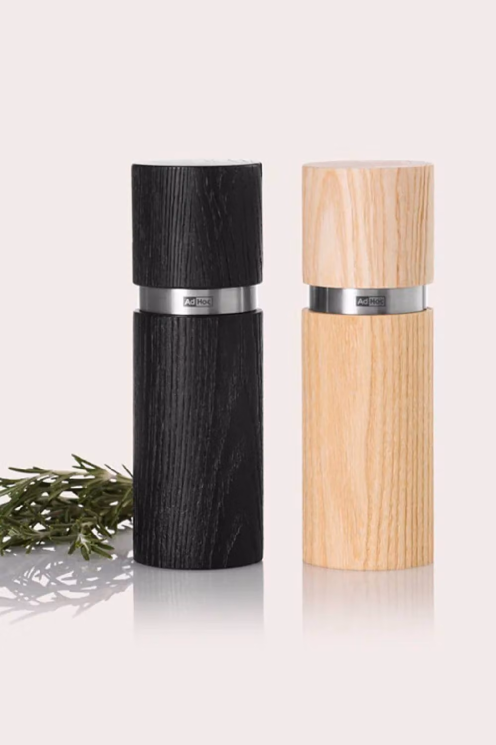 AdHoc Textura Salt and Pepper Grinder Set in Beige and Multicolour Wood and Ceramic – 3