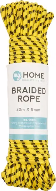 My Home Yellow Braided Plastic Rope