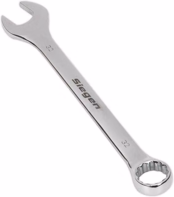 Loops 32mm Combination Spanner in Silver Chrome Vanadium