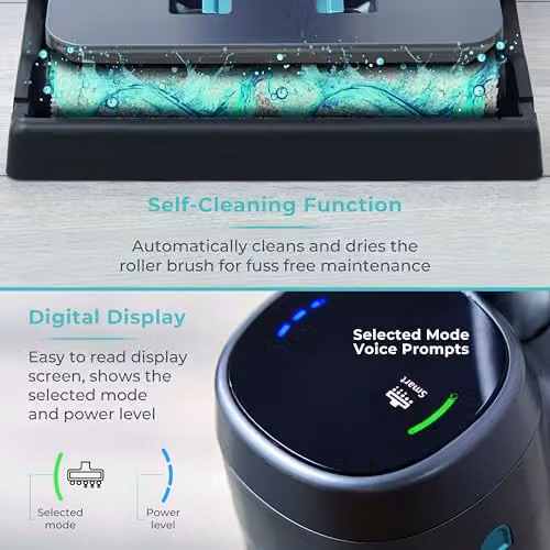 Tower T547003 Aquajet Pro Cordless Wet & Dry Hardfloor Cleaner in Titanium and Grey with LED Display and Edge Cleaning – 4