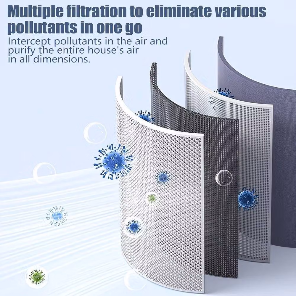 NESTLUNE Medical Grade HEPA Home Air Purifier with Pre-Filter, White, W/D/H: 15 x 15 x 100 cm – 2