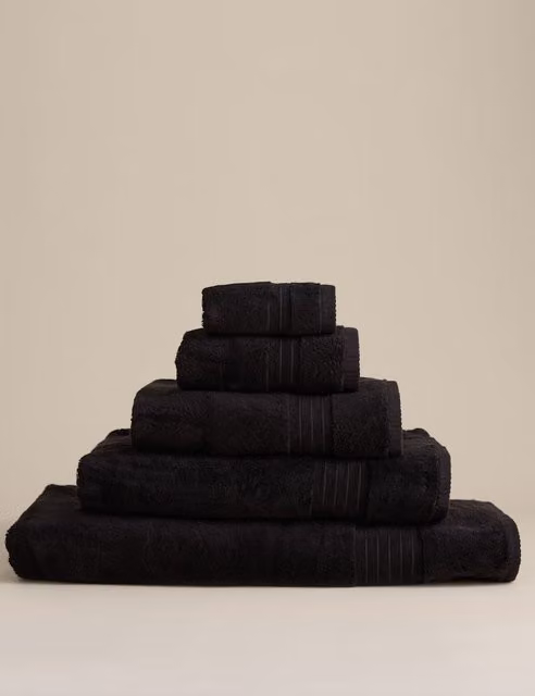 M&S Black Egyptian Cotton Terry Towel