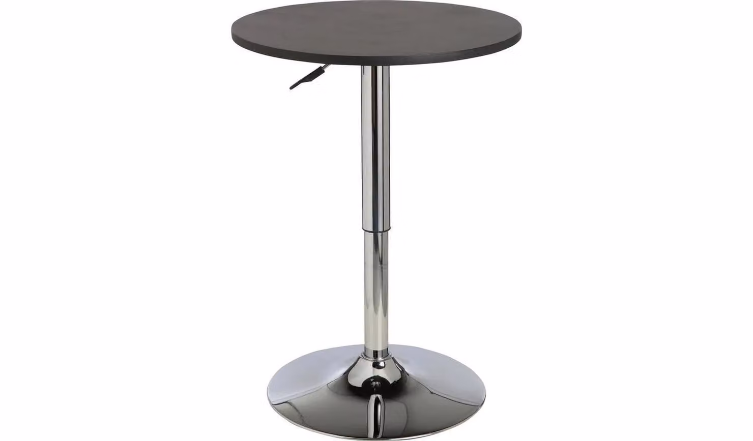 Cheap Furniture Warehouse Black Round Gas Lift Bar Table with Adjustable Height and MDF Laminate Top