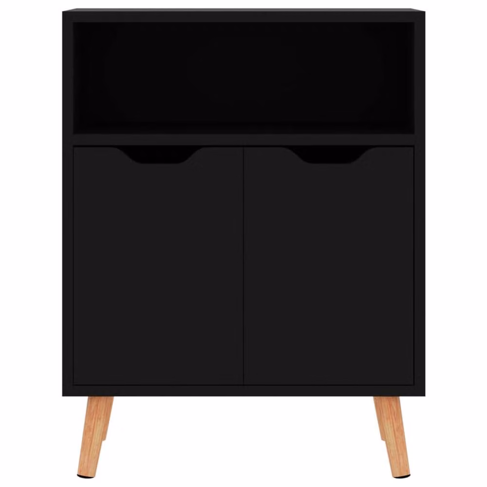 Berkfield Home High Gloss Black Sideboard in MDF, W/D/H: 60 x 30 x 72 cm – 3
