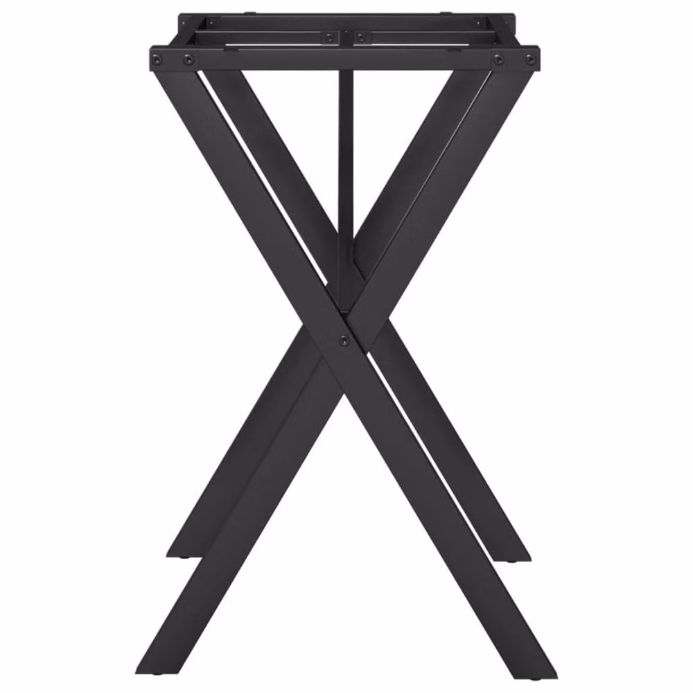 Berkfield Home X-Frame Dining Table Legs in Black Steel, W/D/H: 50 x 40 x 73 cm – 2