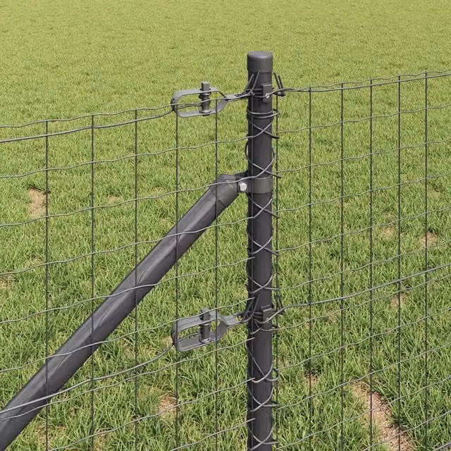 vidaXL 26 Pack Grey Galvanised Steel Round Fence Posts with Spike, Height: 60 cm – 1