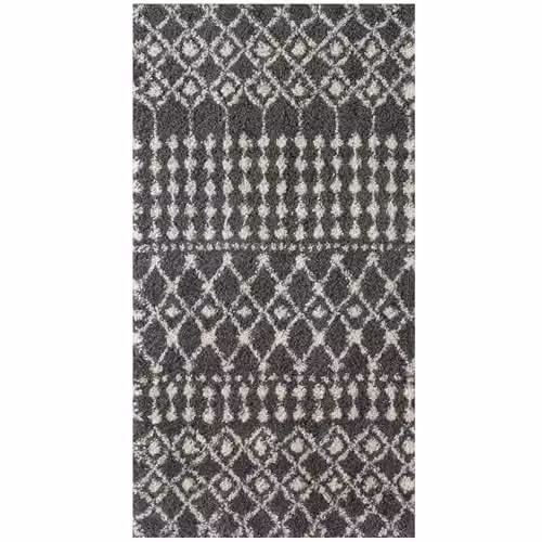 THE RUGS Moroccan Design Rectangular Rug in Grey and White, W/D/H: 60 x 110 x 1 cm – 4