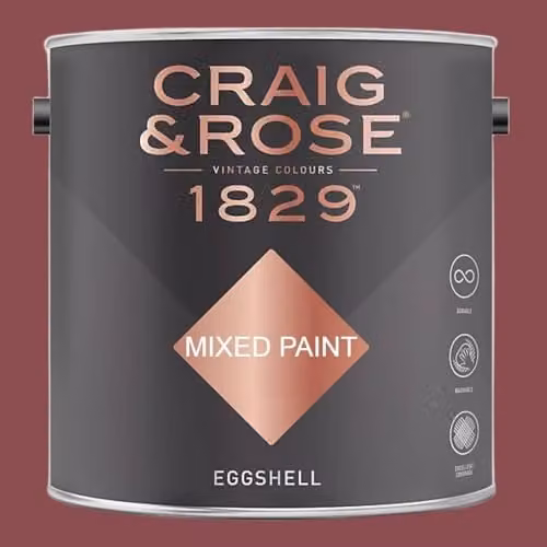 Craig & Rose 1829 Paint Stop Eggshell Medici Crimson Red 2.5l