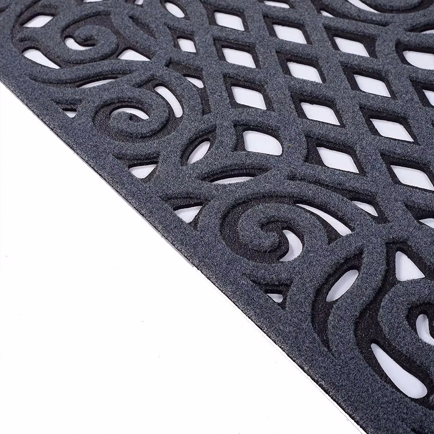 Nicoman Victorian Style Heavy Duty Non-Slip Outdoor Door Mat in Grey, W/D/H: 75 x 45 x 1 cm – 6