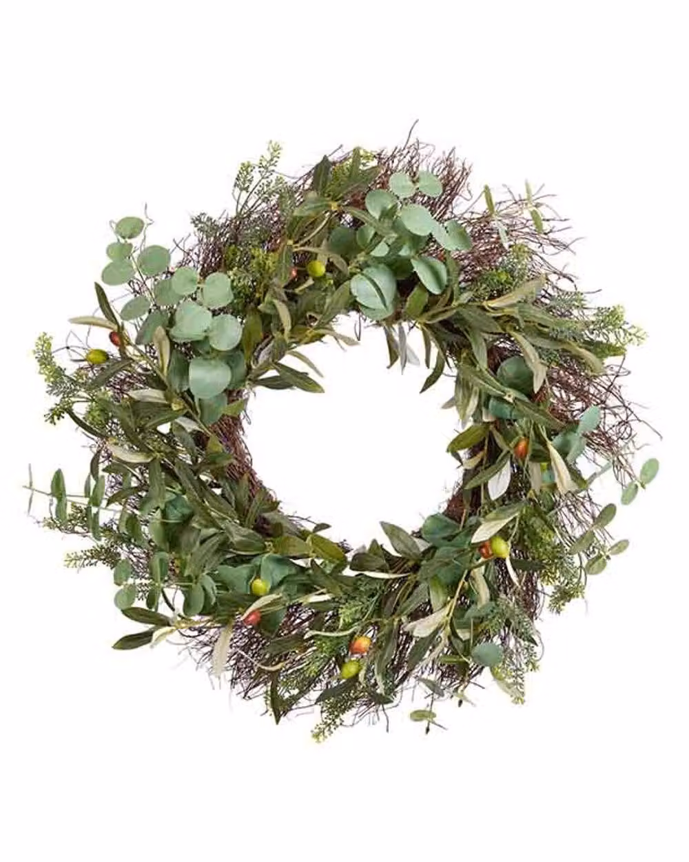 Dibor Traditional Green Summer and Spring Floral Door Wreath, Diameter: 60 cm – 2