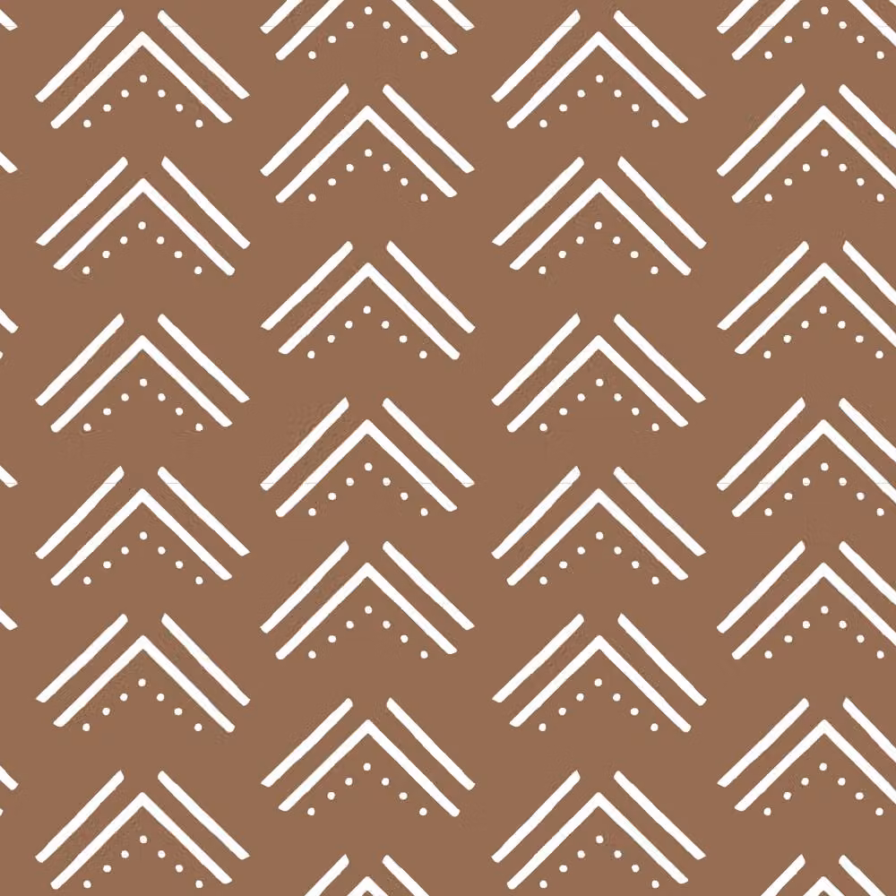 Lulujo Cotton Fitted Cot Sheet Mudcloth Brown Multicolour W/D/H: 140 x 135 x 70 cm – 2
