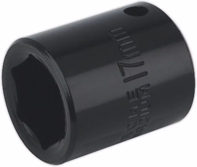 Loops 17mm Forged Impact Socket 3/8 Inch Sq Drive Chrome-Vanadium Wrench Socket