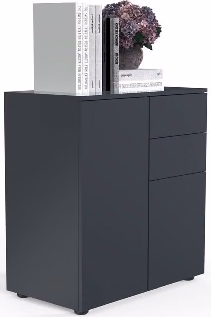 VCM Dalosa 4 Drawer Chest of Drawers Sideboard in Matt Dark Grey – 1