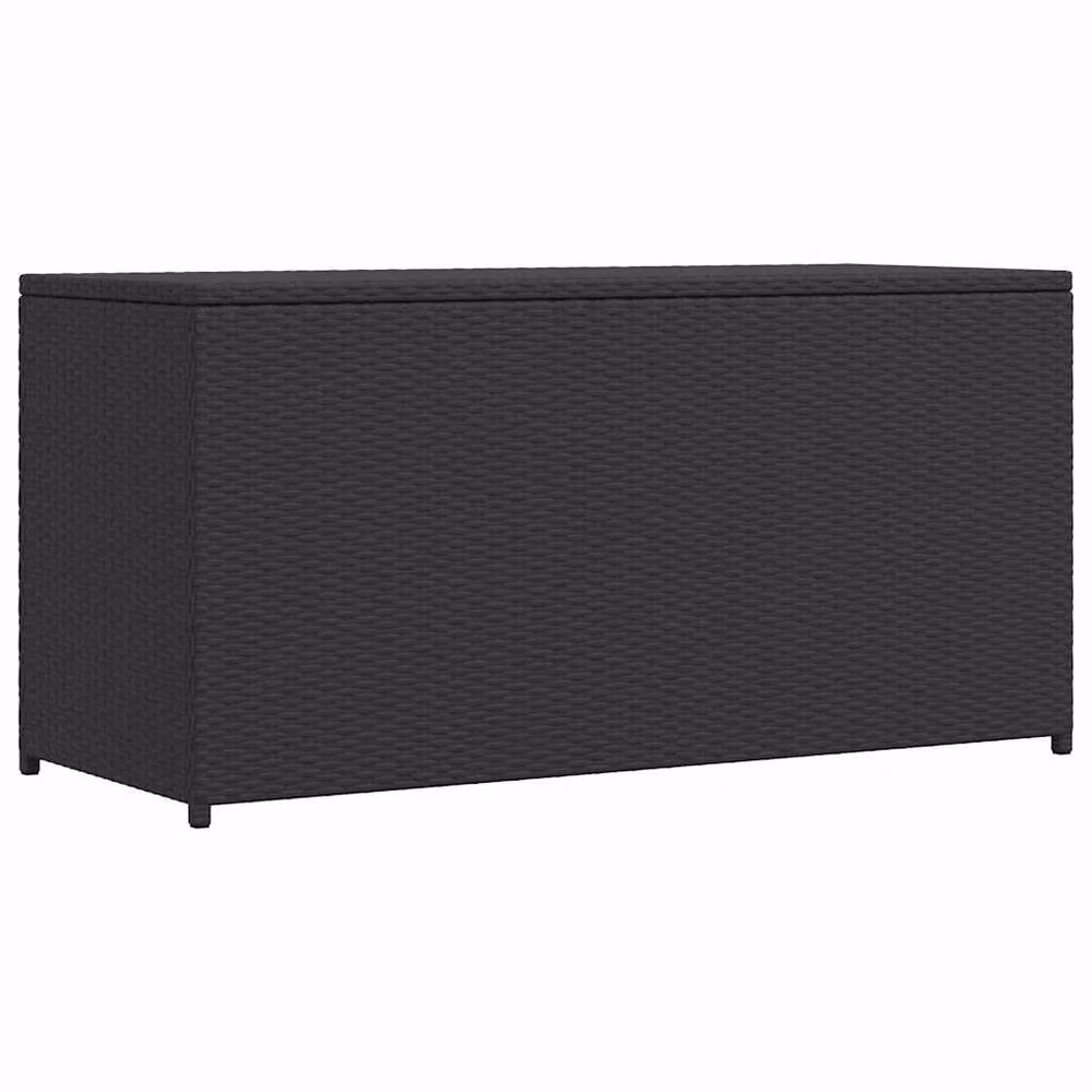 Berkfield Home Garden Storage Box in Black Poly Rattan, W/D/H: 120 x 50 x 60 cm – 2